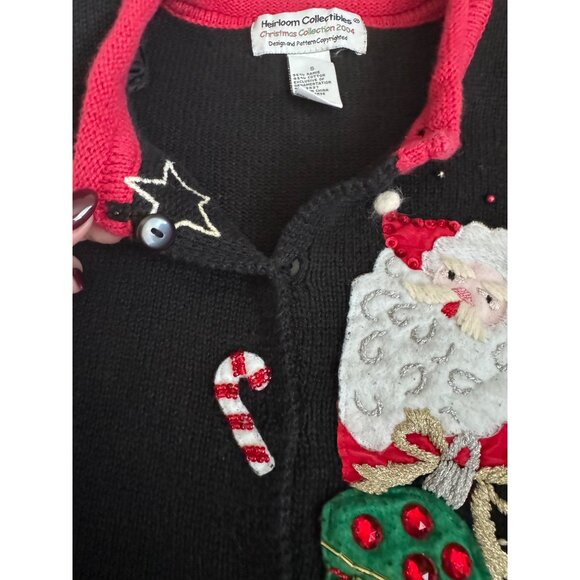 Vintage Heirloom Collectibles Christmas Collection Button Up Sweater - Size Smal - Picture 5 of 9